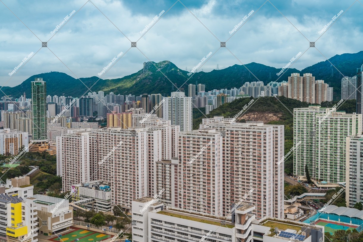 View of Apartments and Lion Rock, Ngau Chi Wan, No.5
