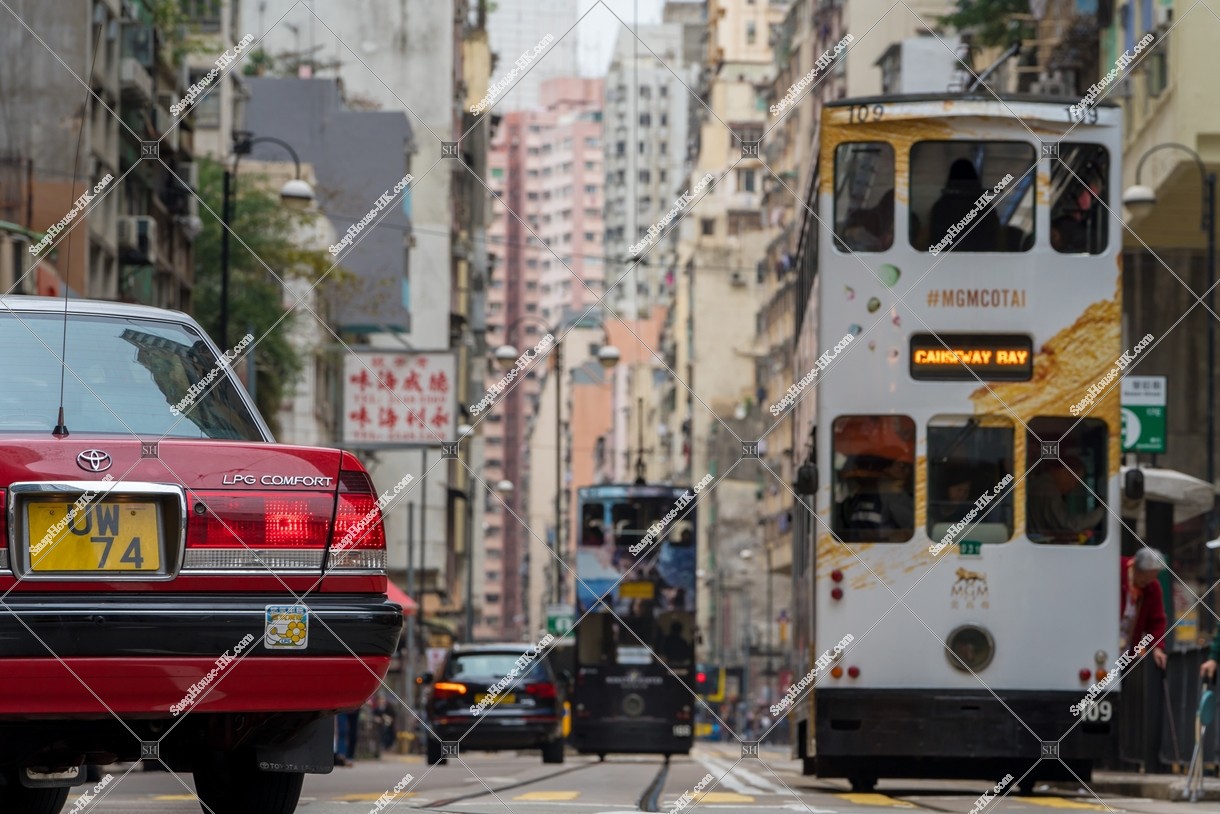 View of Sheung Wan with Hong Kong Tram, No.1