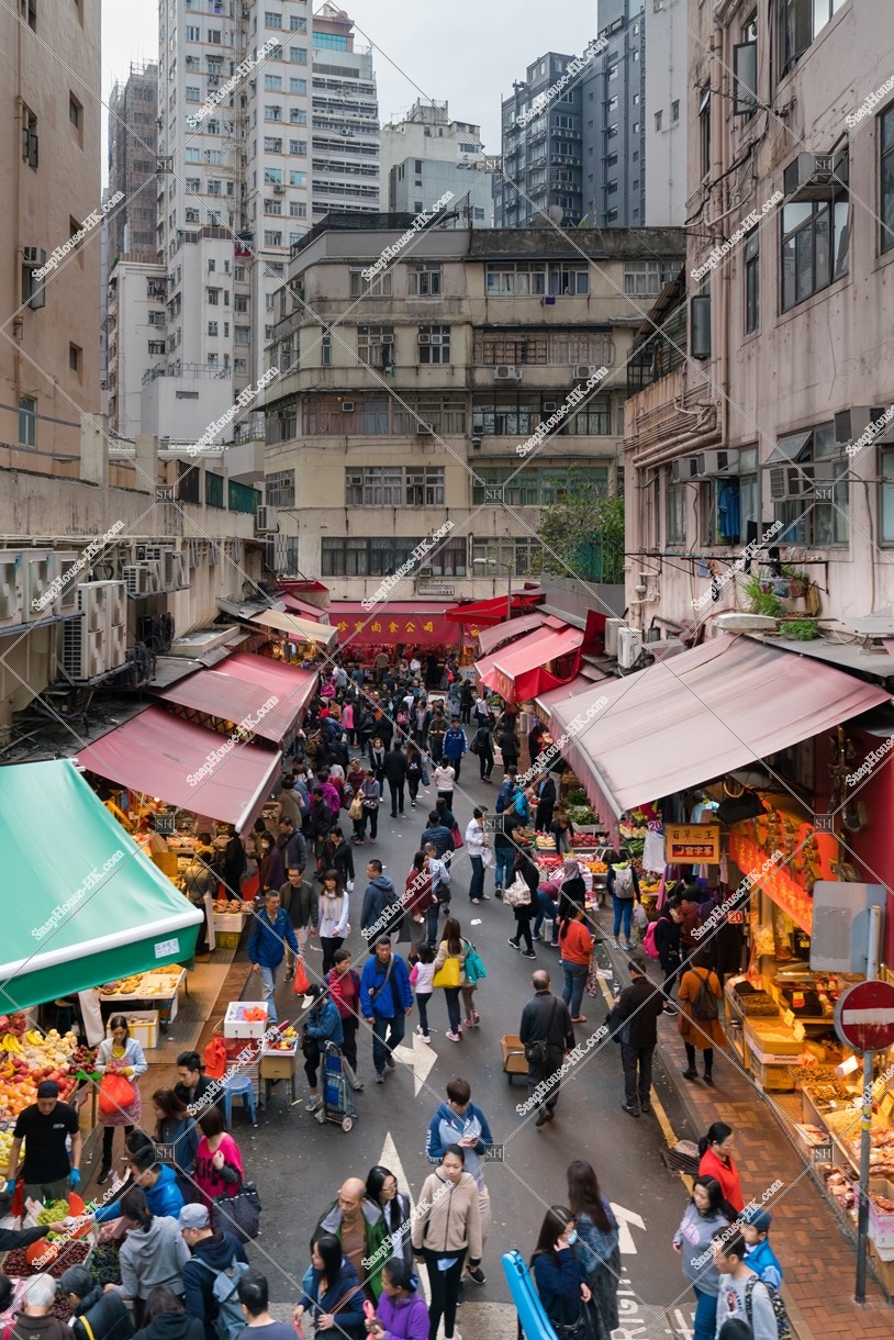 View of shops in Wan Chai Road, Wan Chai