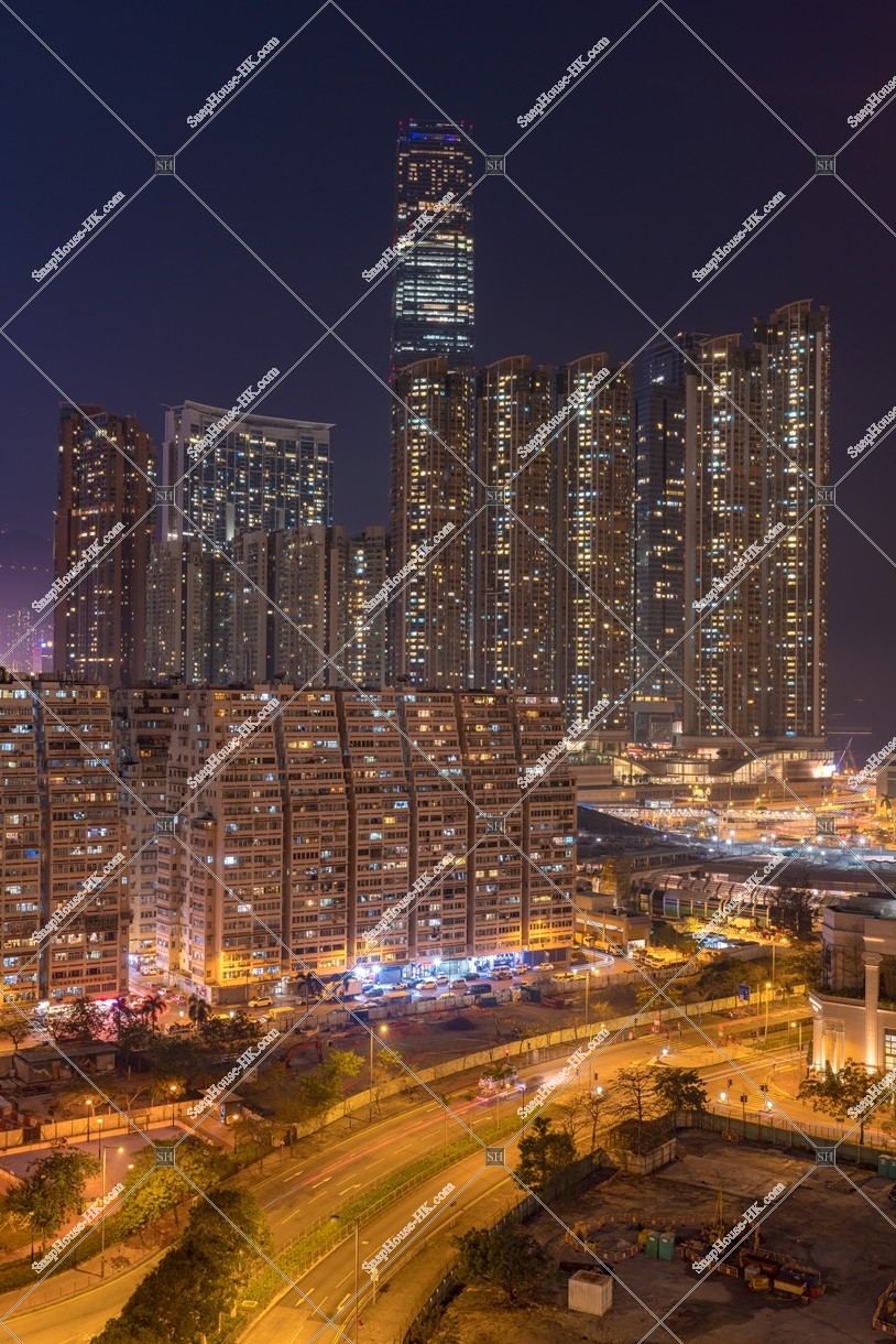 Night View of Yau Ma Tei to West Kowloon, No.2