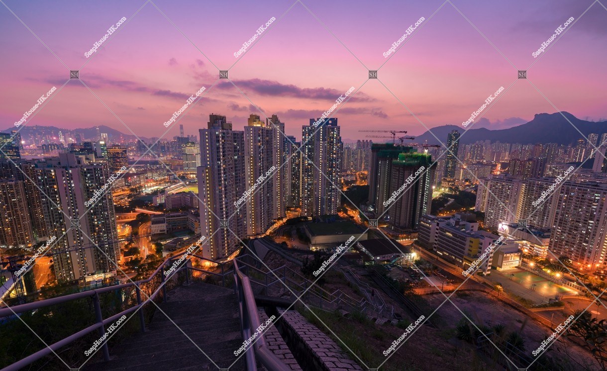 Sunset view of Kowloon Bay to Ngau Chi Wan, No.2