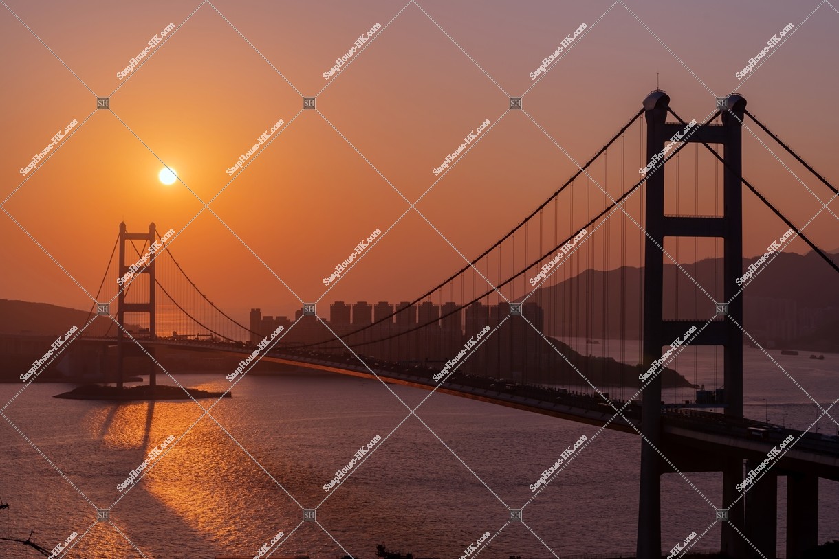 Sunset view of Tsing Ma Bridge, No.4