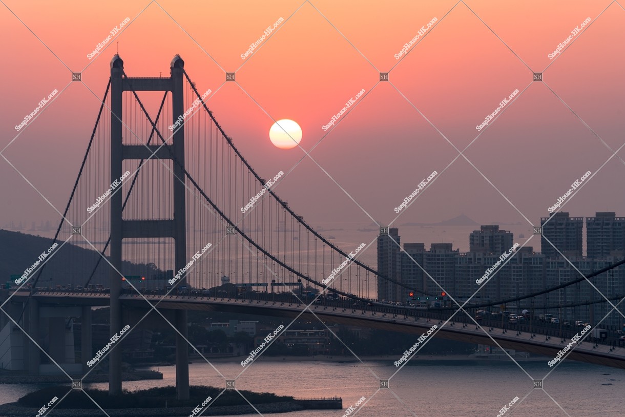 Sunset view of Tsing Ma Bridge, No.5
