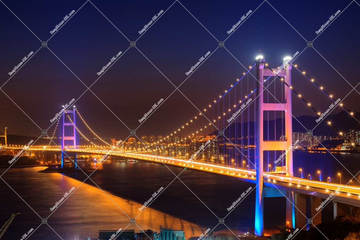 Night view of Tsing Ma Bridge, No.1