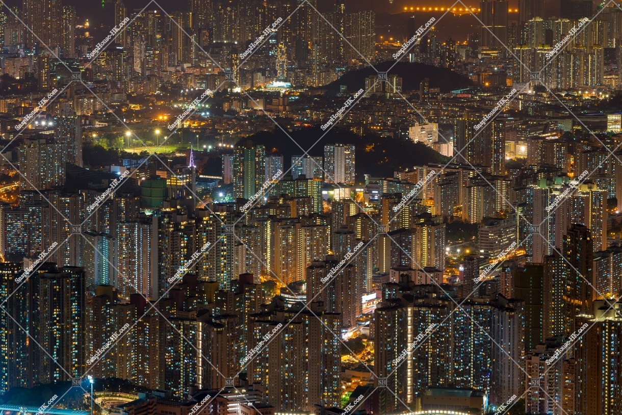 Night view of Hong Kong from Kowloon Peak, No.5