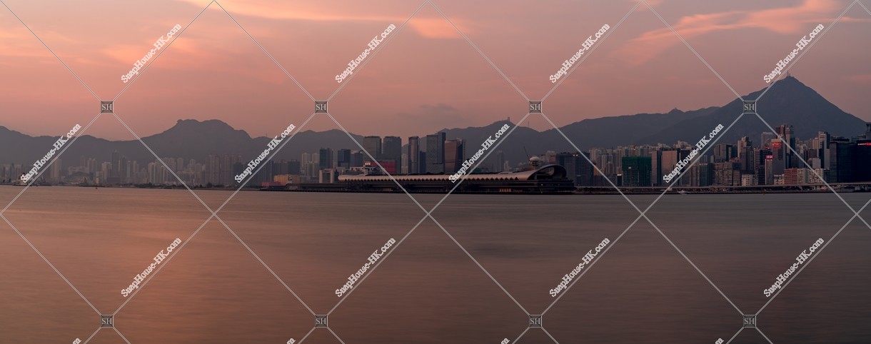 Evening scenery of Kai Tak to Kwun Tong