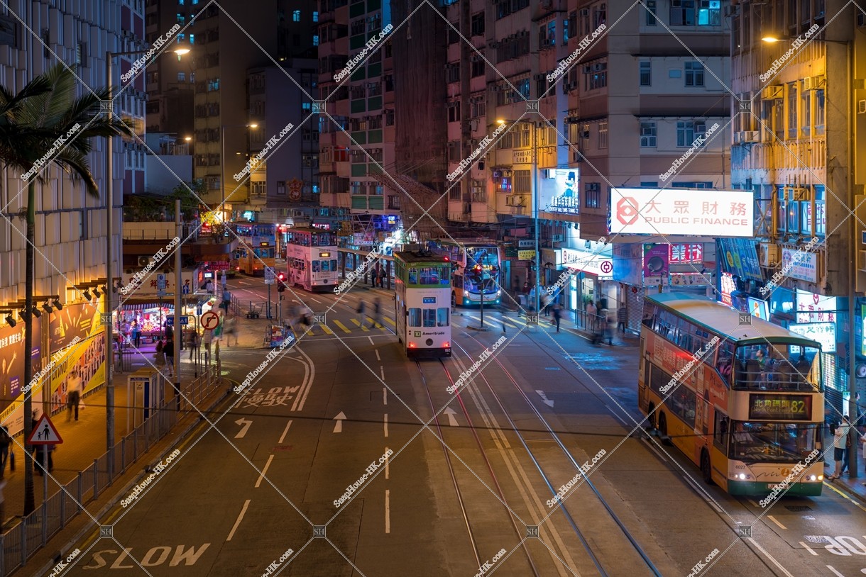 Night view of Shau Kei Wan Road, Sai Wan Ho, No.2