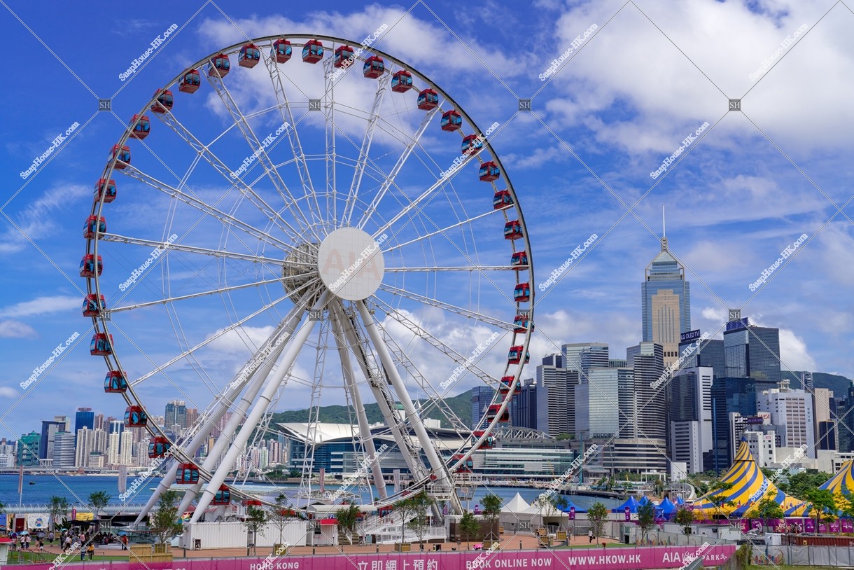 View of the Hong Kong Observation Wheel and Wan Chai buildings, No.1