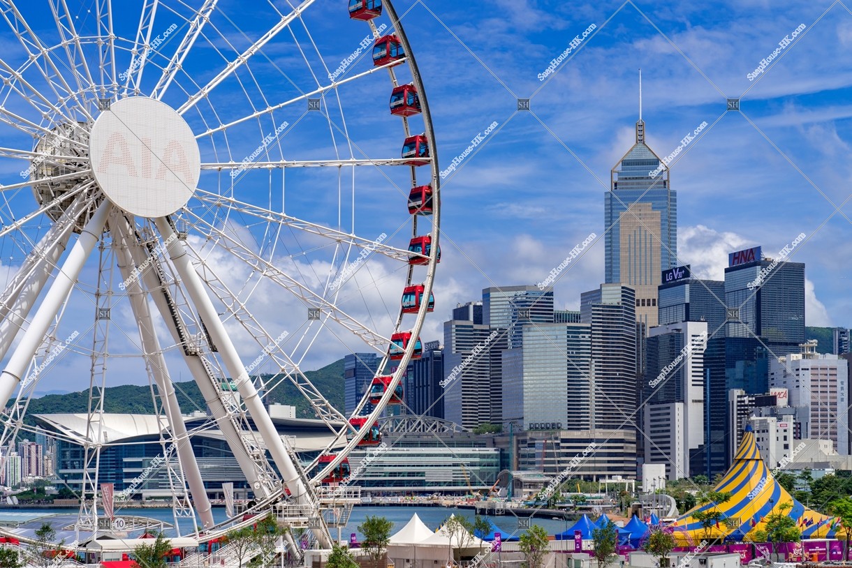 View of the Hong Kong Observation Wheel and Wan Chai buildings, No.2