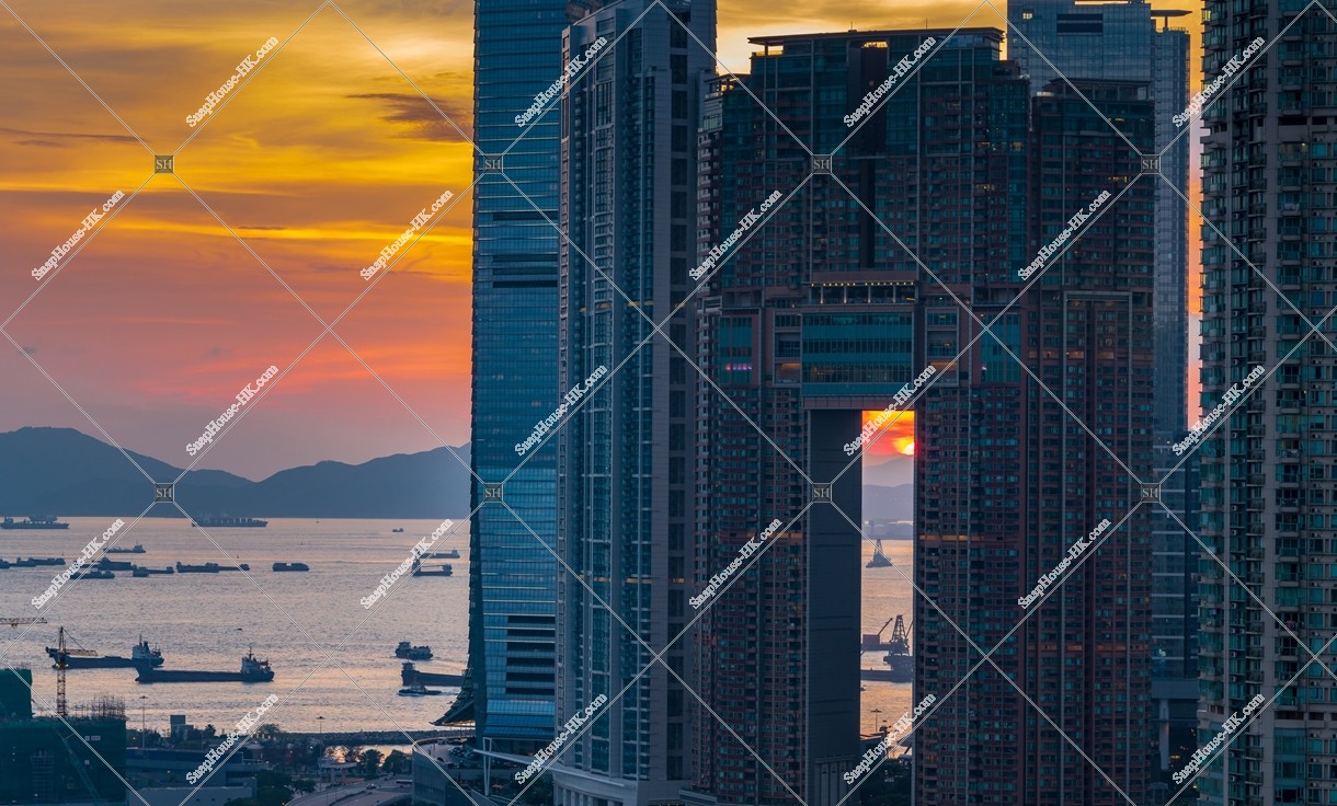 Evening scene of West Kowloon, No.3