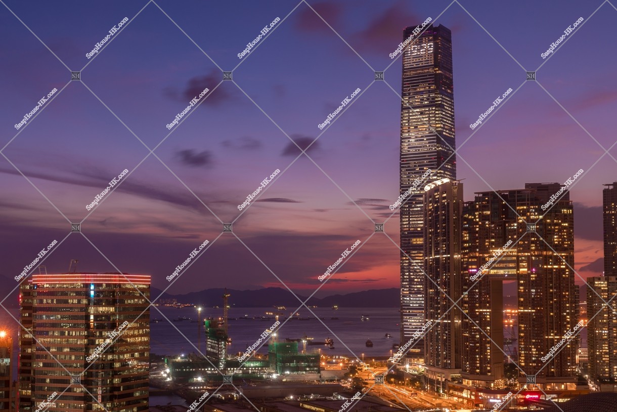 Evening scene of West Kowloon, No.8