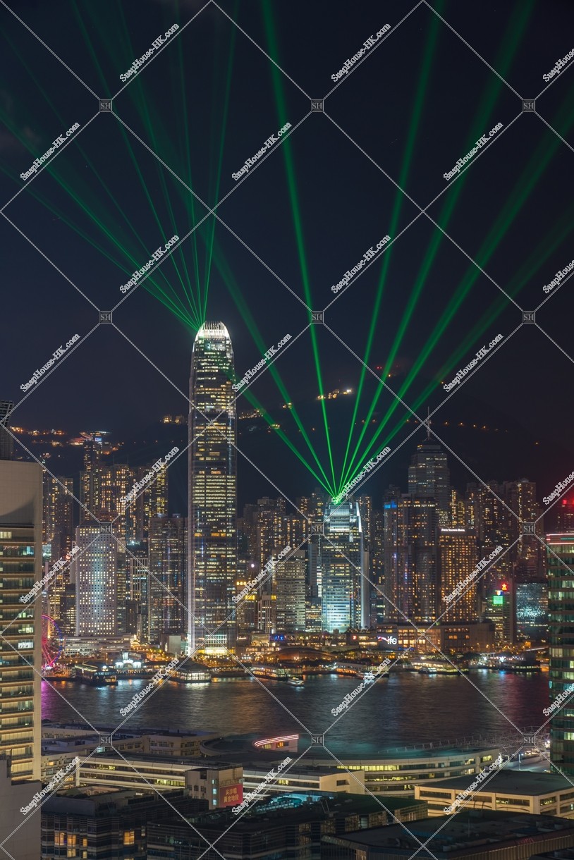 View of Symphony of Lights at Central from Tsim Sha Tsui, No.1