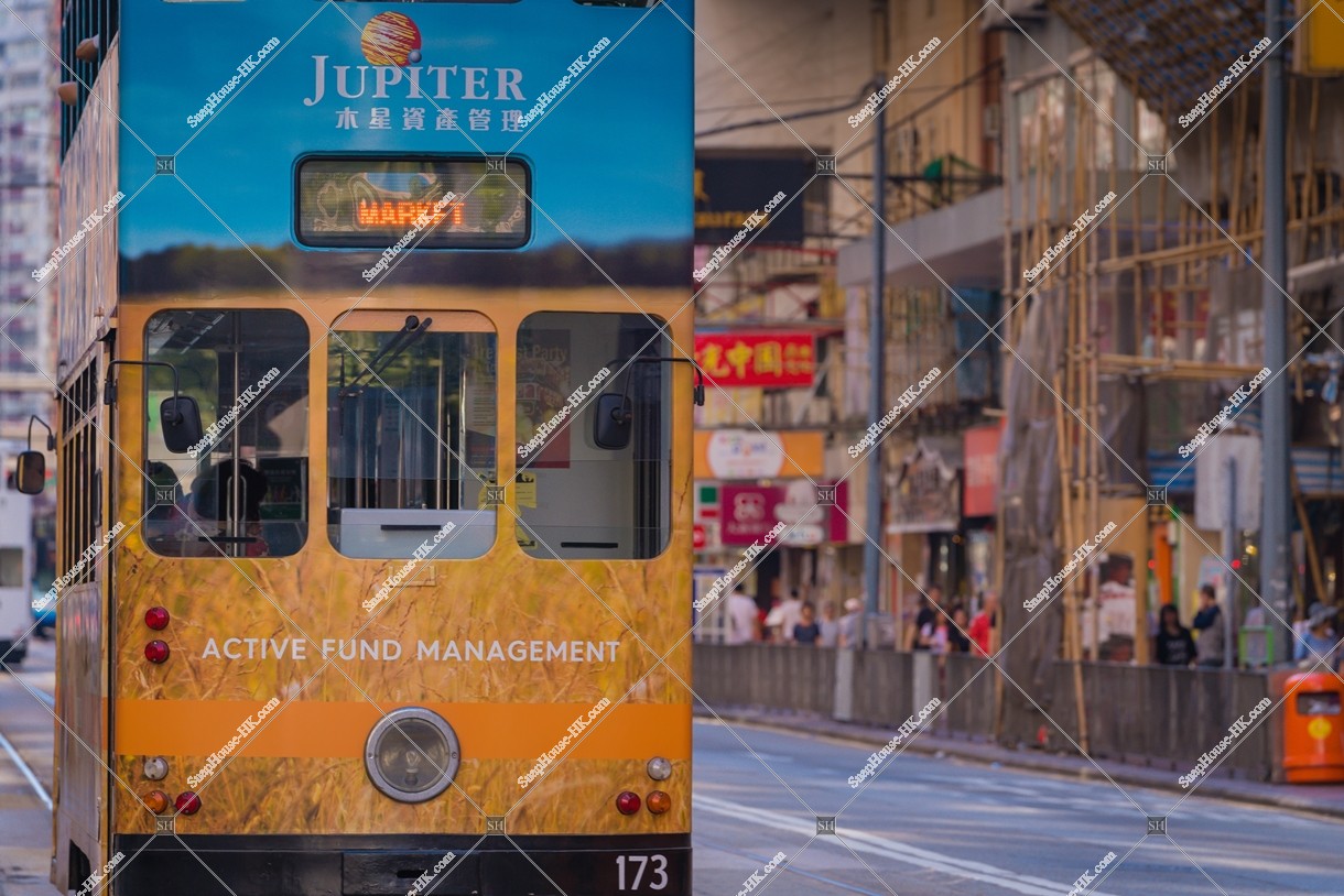 Street view of North Point with Hong Kong Tramway, No.3