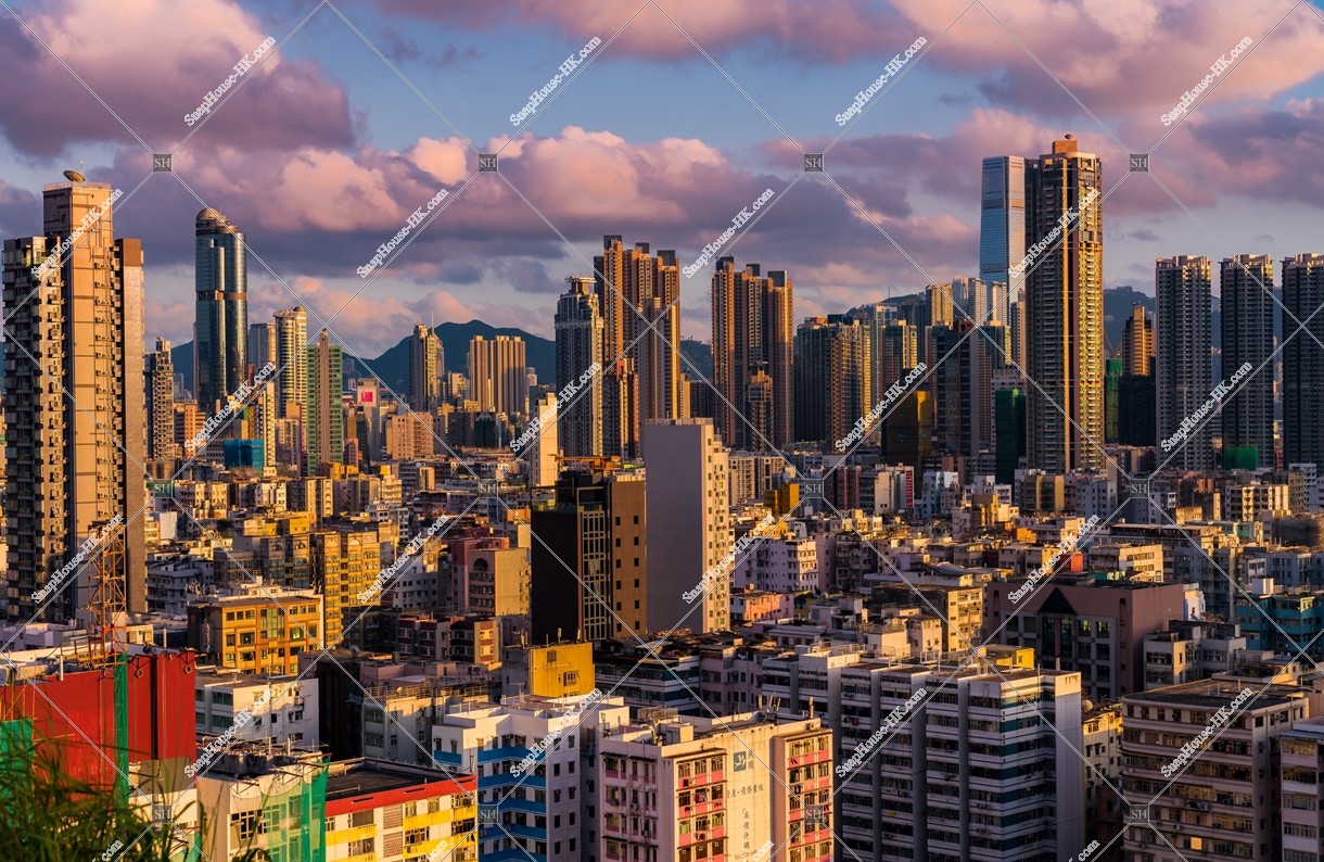 View of Sham Shui Po in the the evening, No.3