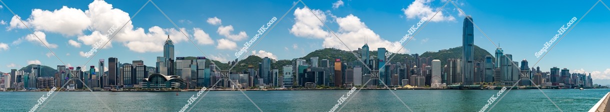 Skyline view of Hong Kong Island from Tsim Sha Tsui, No.1