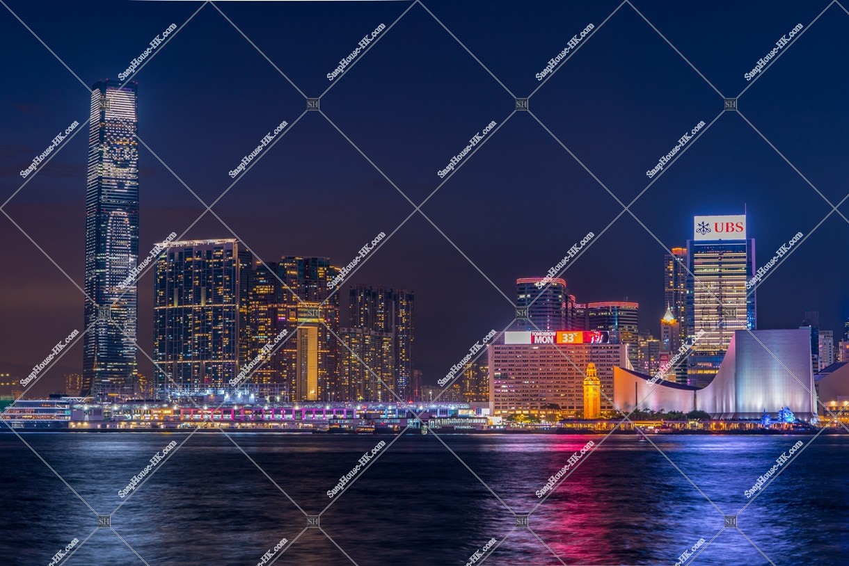 Night view of Tsim Sha Tsui to West Kowloon