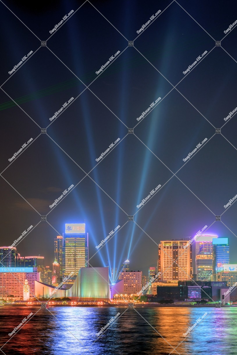 View of Symphony of Lights at Tsim Sha Tsui