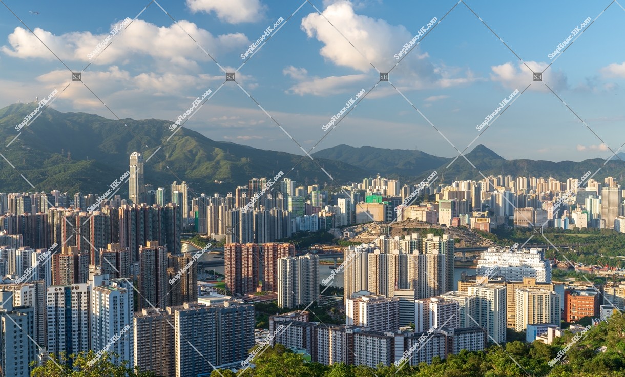 Sunset view of Tsuen Wan area