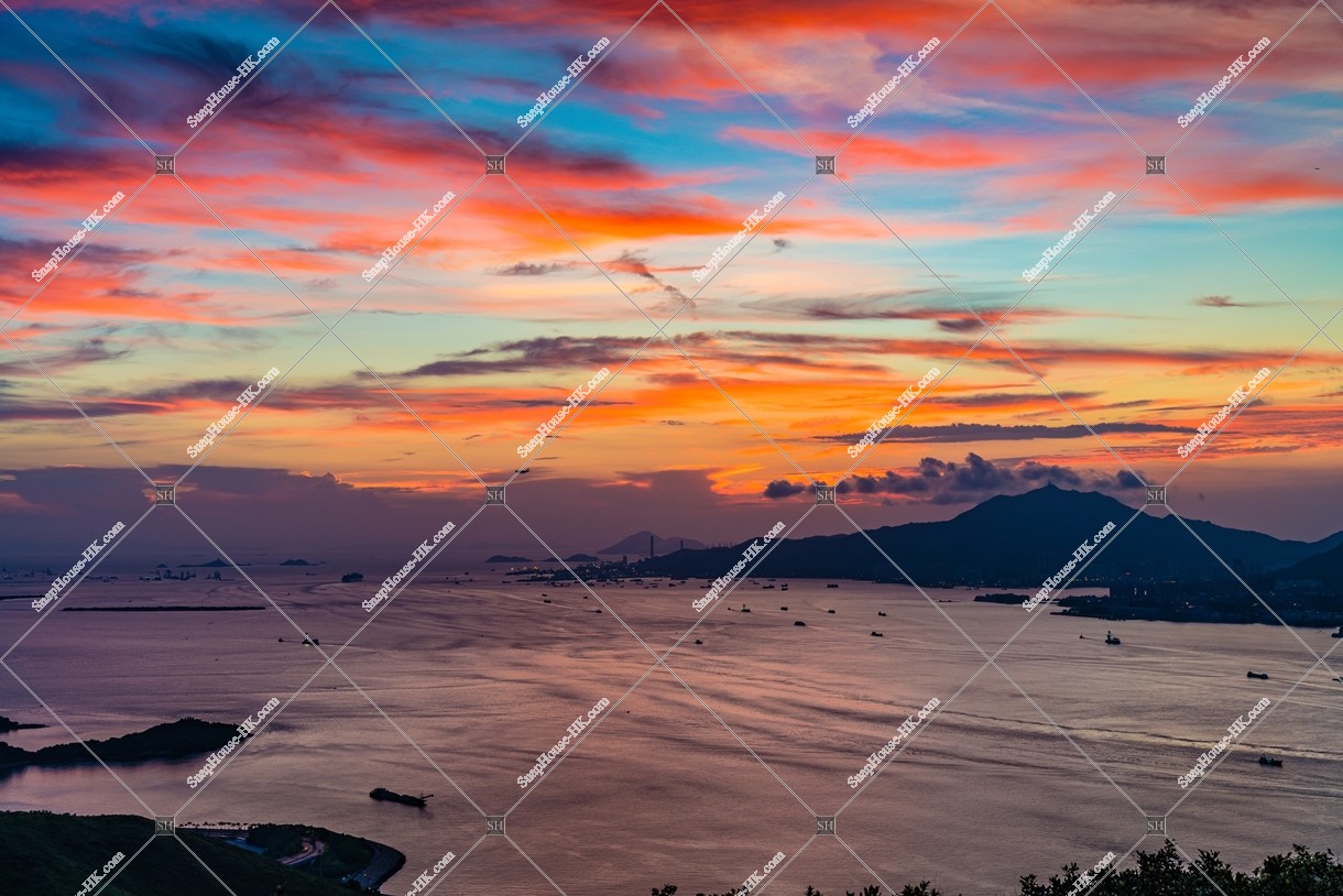 Sunset view from Lantau Island, No.5