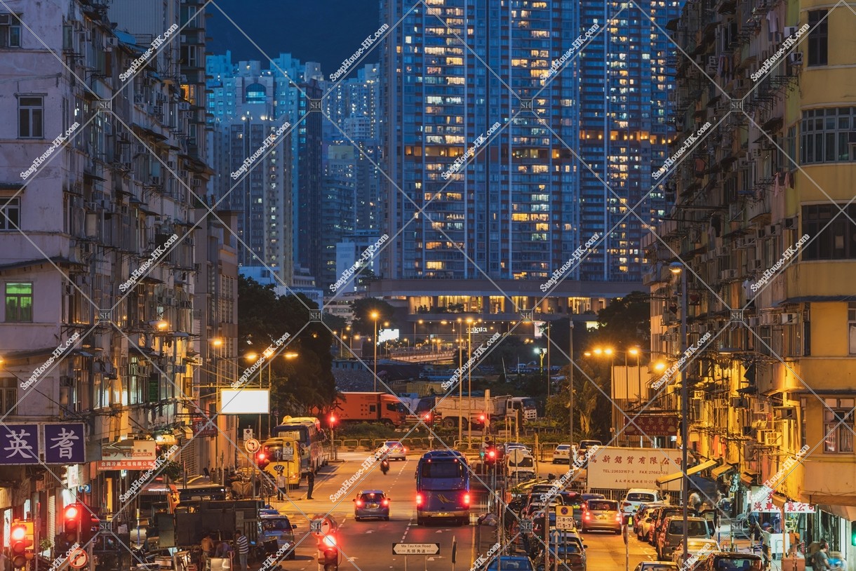 Night view of the cityscape in Ma Tau Kok, No.2