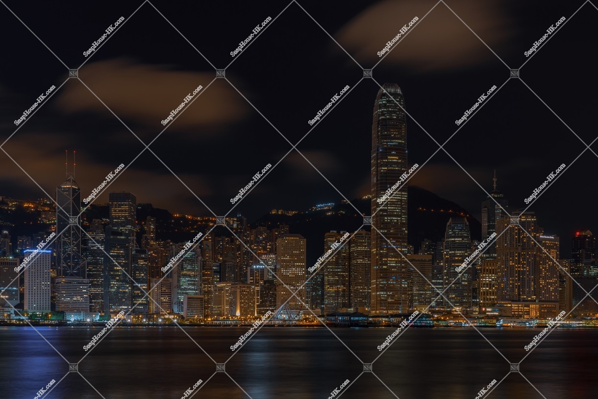 Night view of the high-rise buildings of Central from Tsim Sha Tsui , No.11