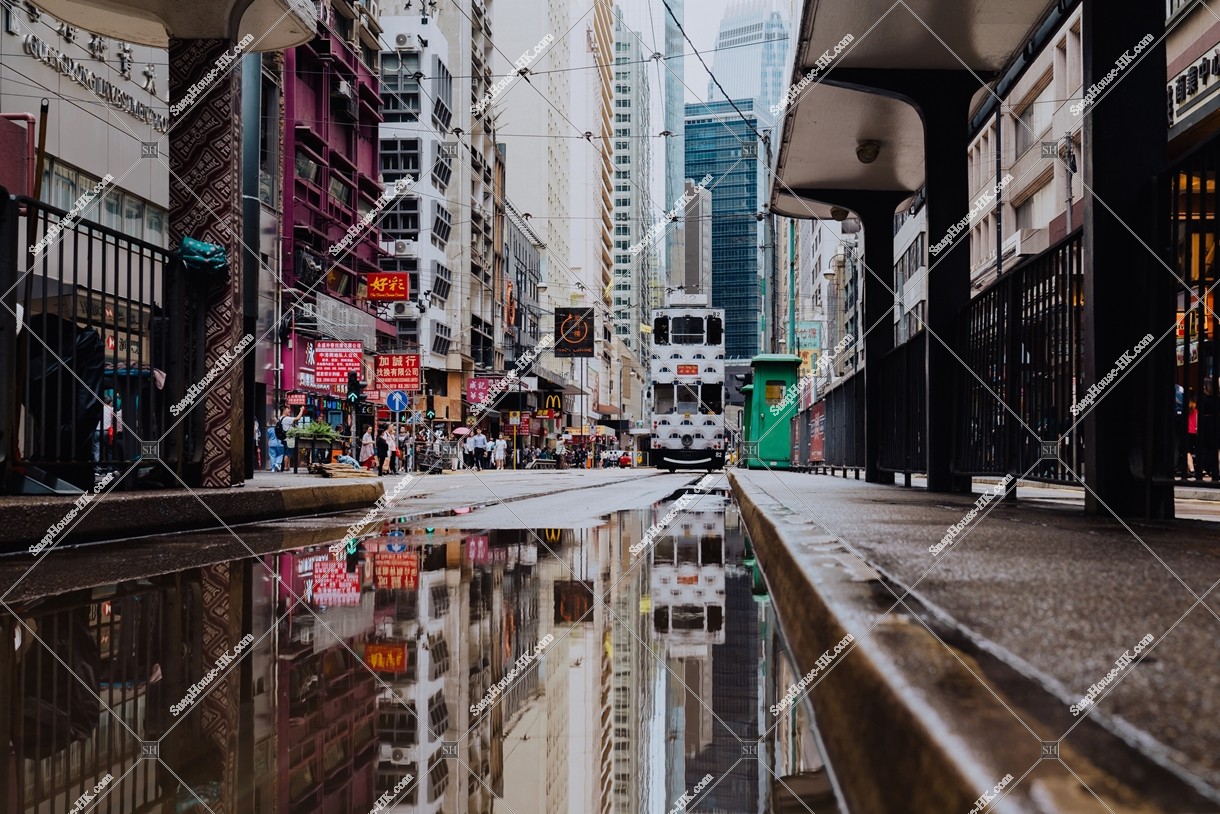 View of Sheung Wan with Hong Kong Tram, No.6
