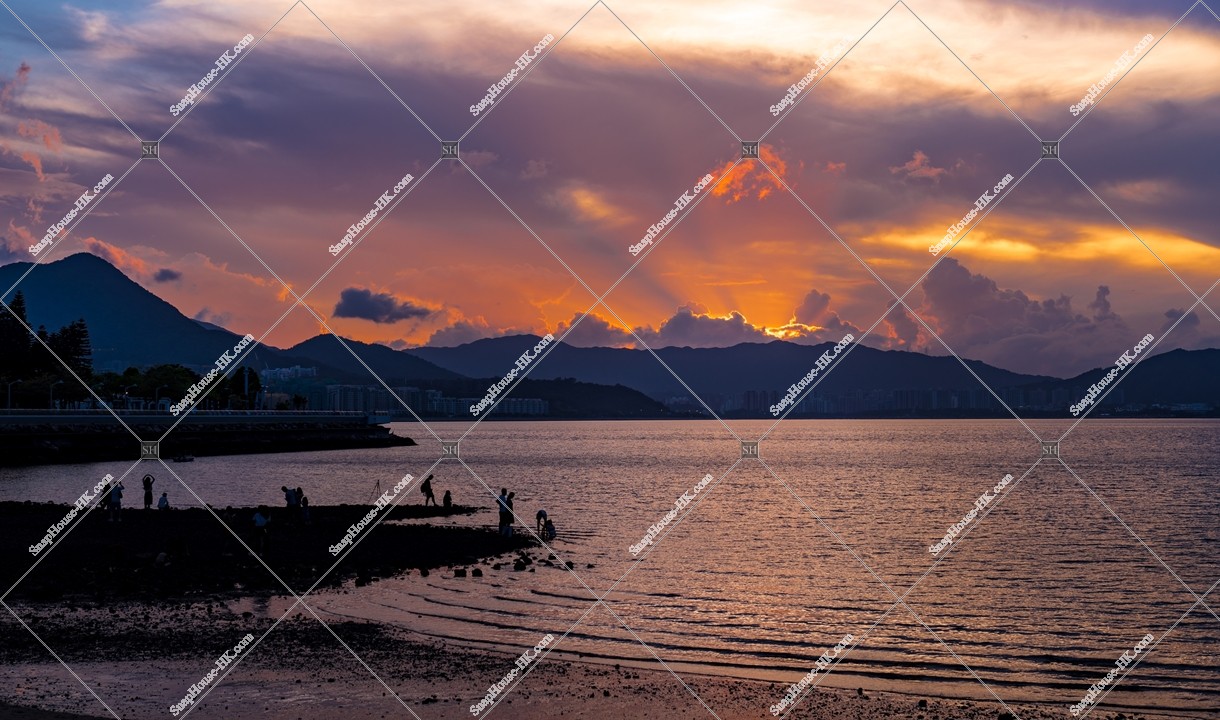 Sunset view of Wu Kai Sha Beach, No.1