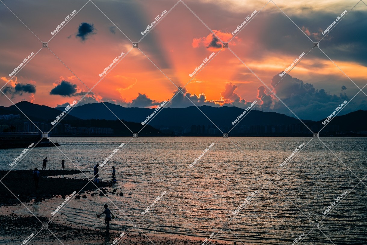 Sunset view of Wu Kai Sha Beach, No.3