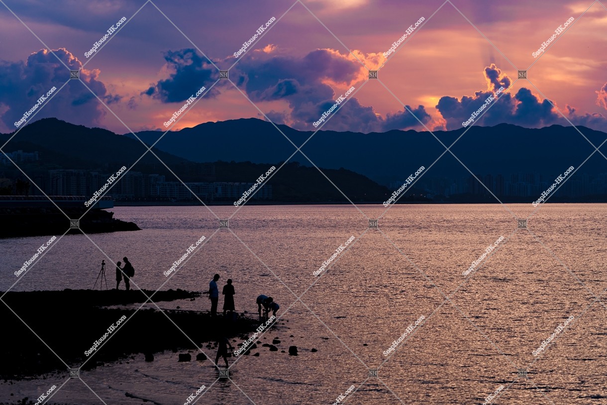 Sunset view of Wu Kai Sha Beach, No.5