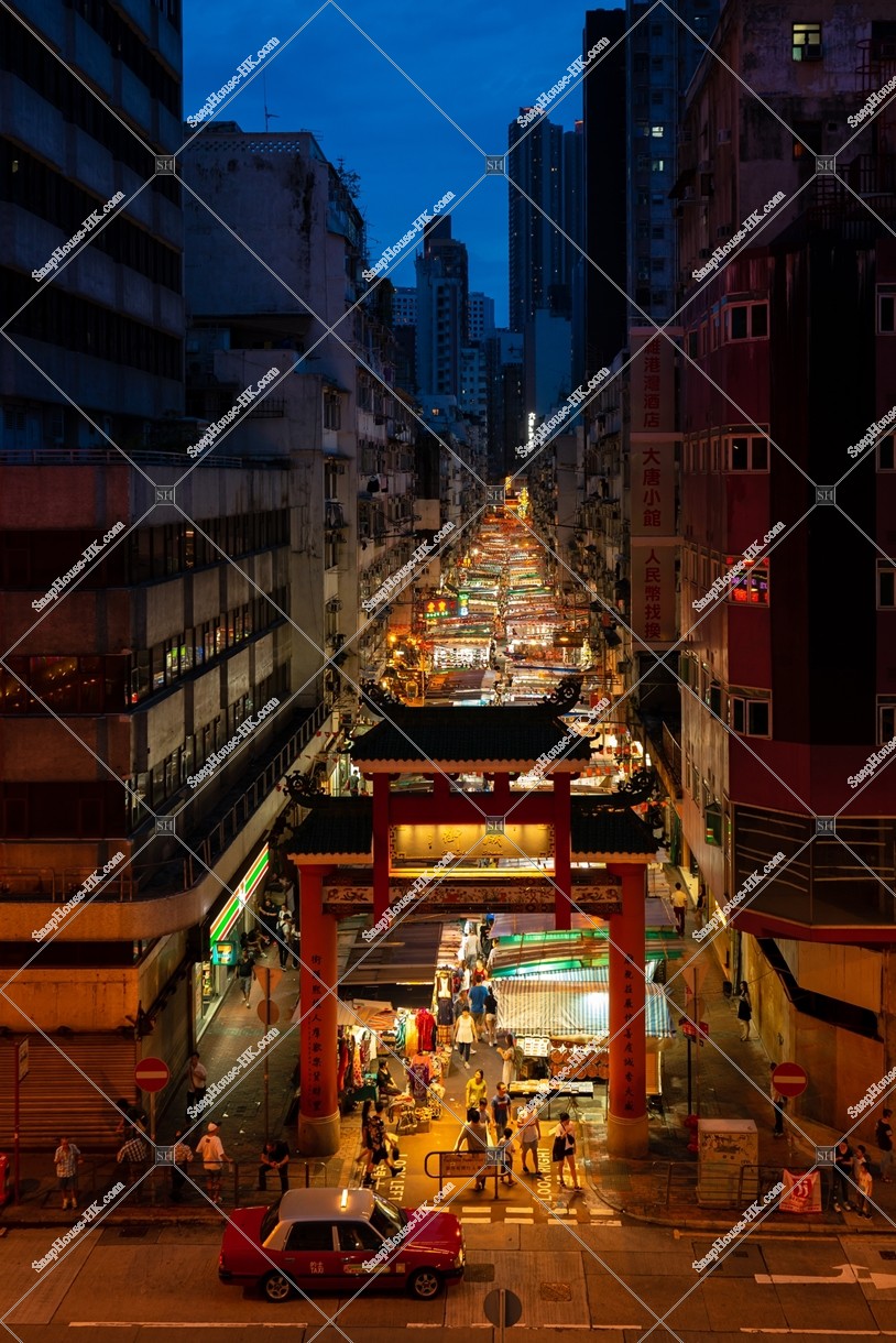 View of Temple Street Night Market, Jordan, No.4