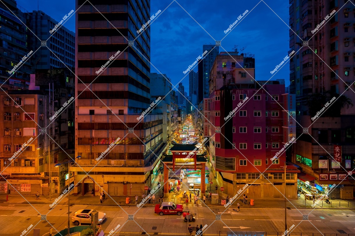 View of Temple Street Night Market, Jordan, No.5