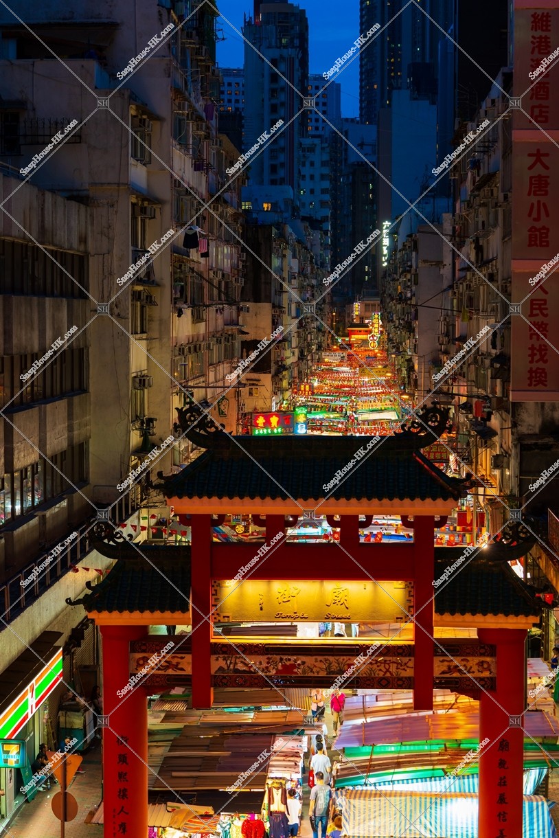View of Temple Street Night Market, Jordan, No.6