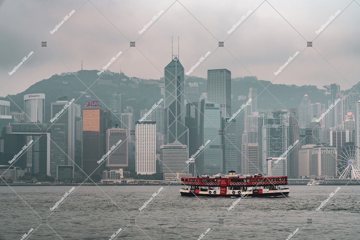 View of the high-rise buildings of Central from Tsim Sha Tsui 