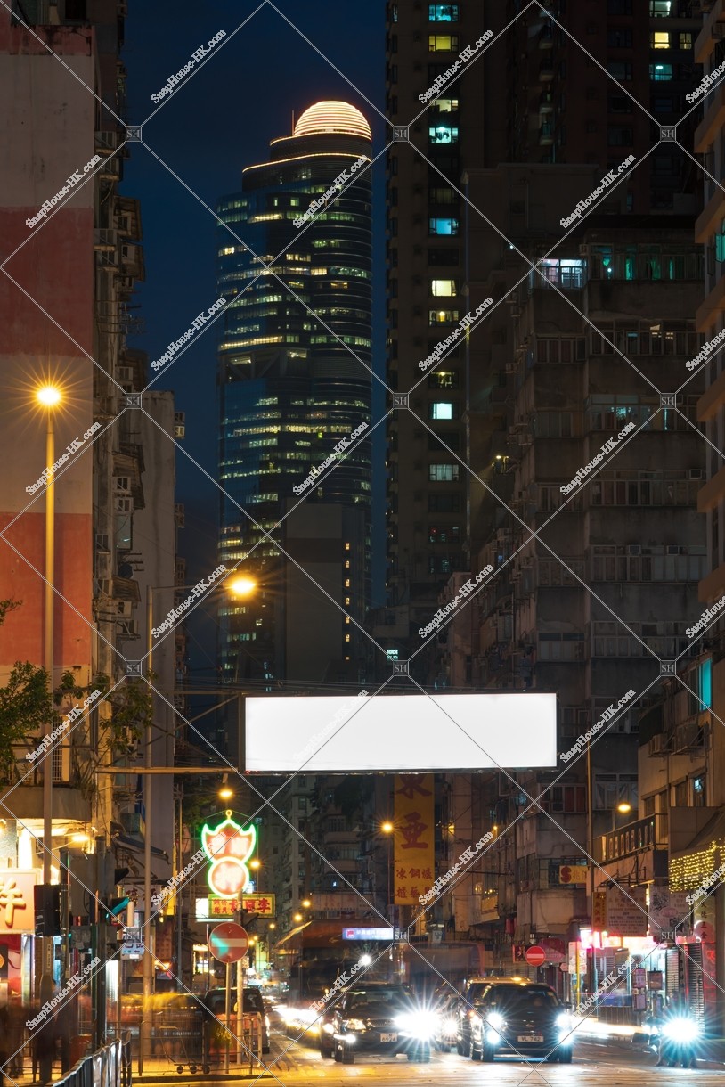 Street view of Shanghai Street at night, Yau Ma Tei