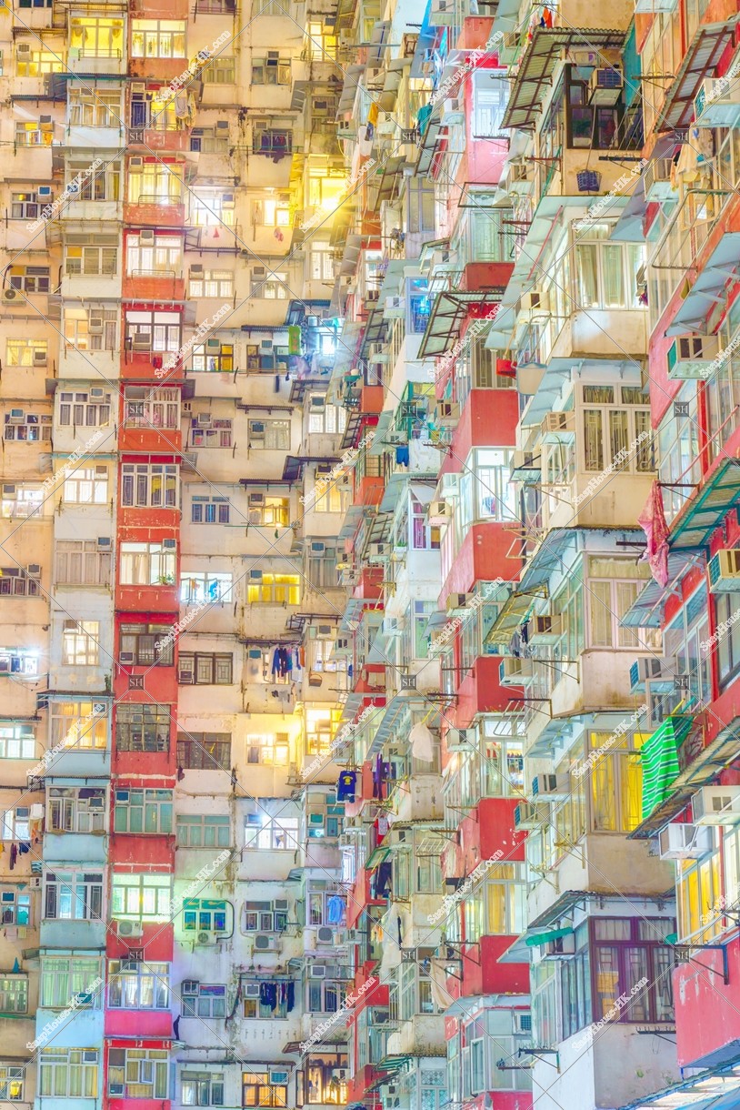 Night view of Monster Building at Quarry Bay, No.15
