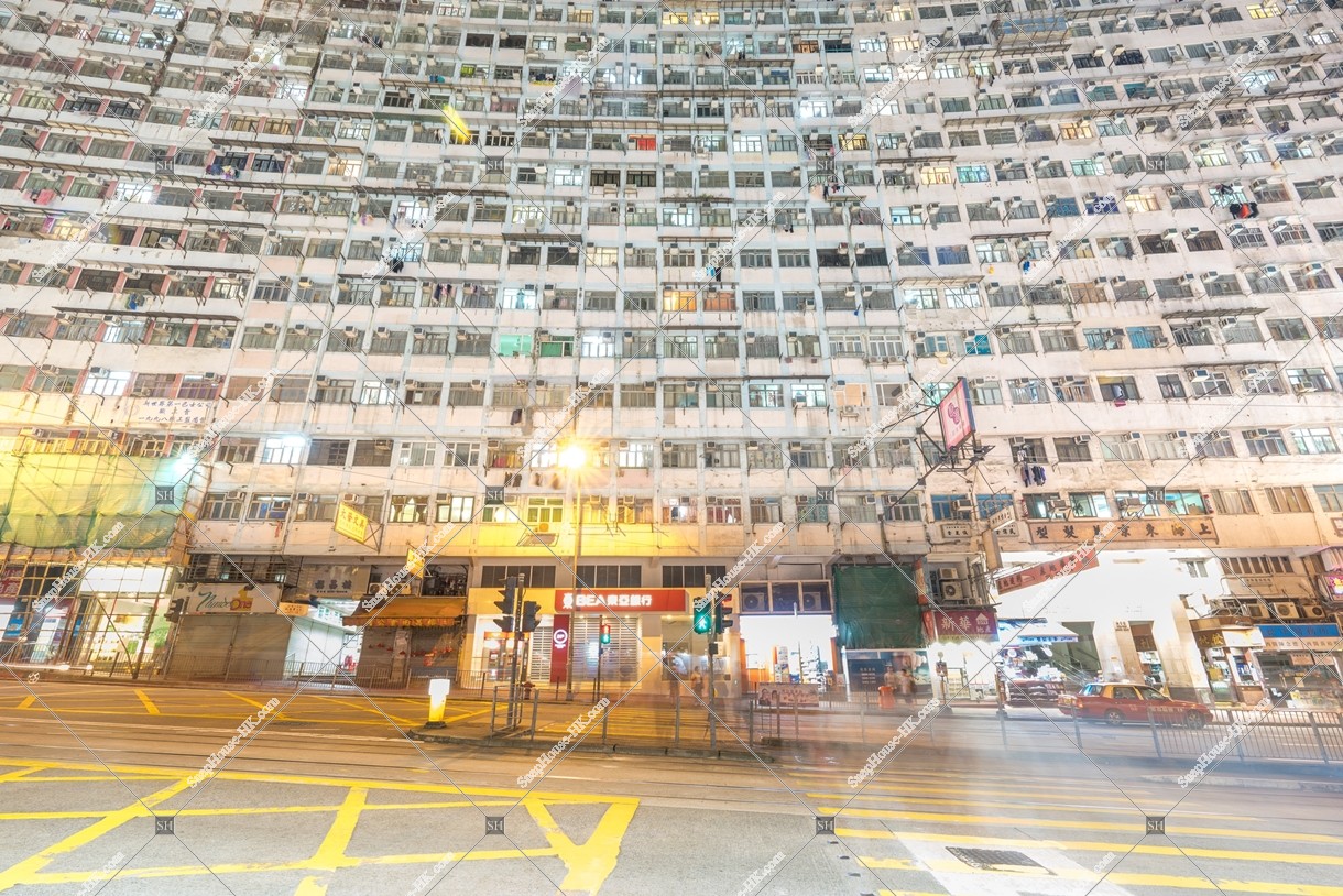 Night view of Monster Building at Quarry Bay, No.27