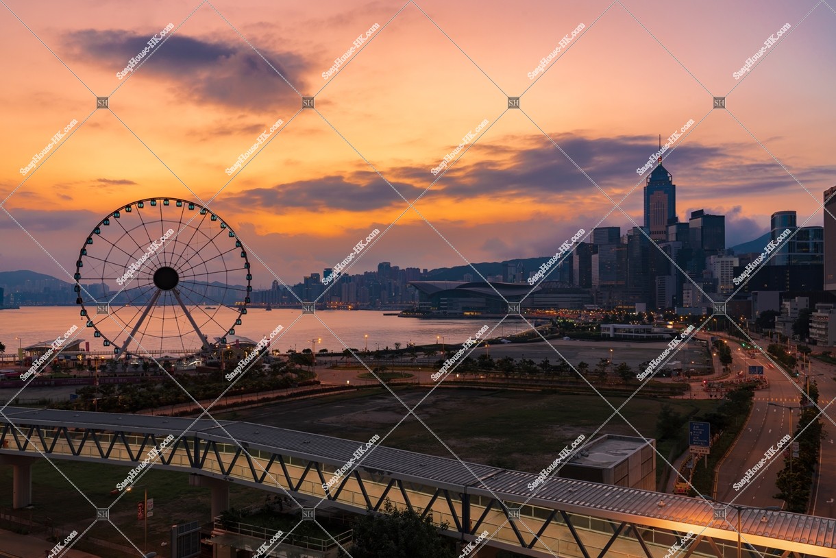 Sunrise scenery of Central to Wan Chai, No.1