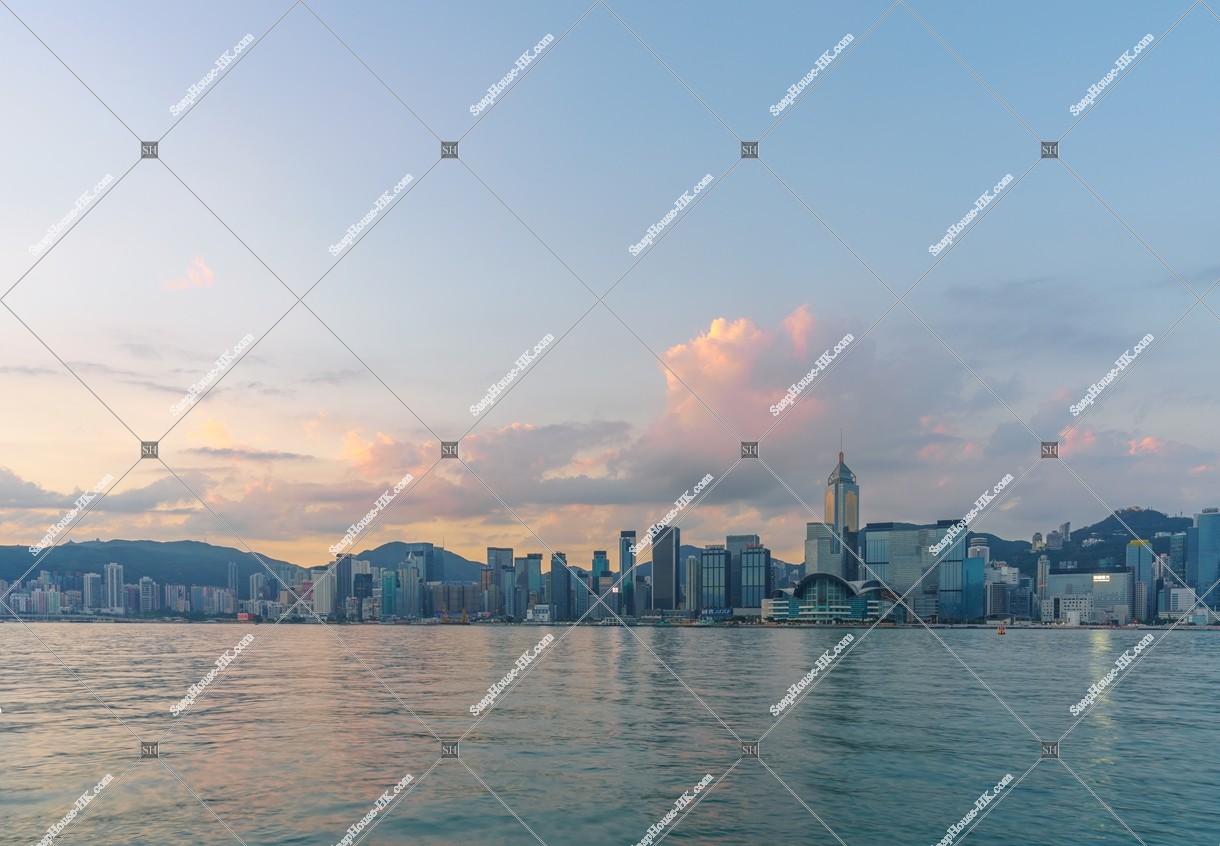 Morning view of the high-rise buildings at Wan Chai, No.2