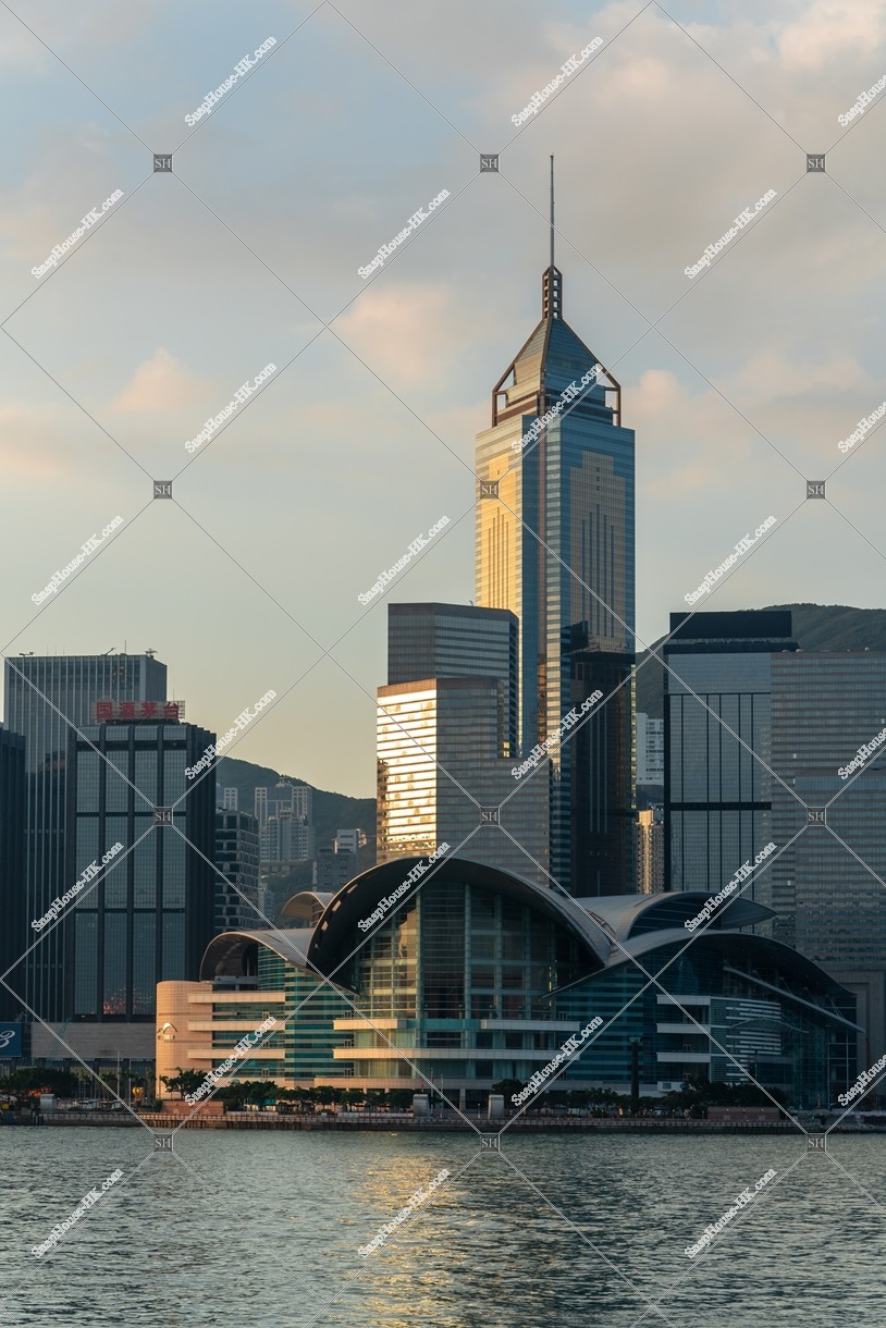 Morning view of the high-rise buildings at Wan Chai, No.4