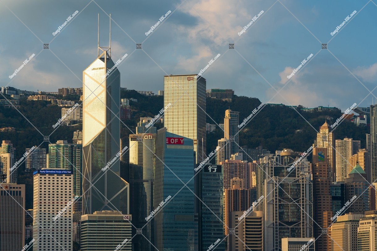 Morning view of the high-rise buildings at Central, No.8