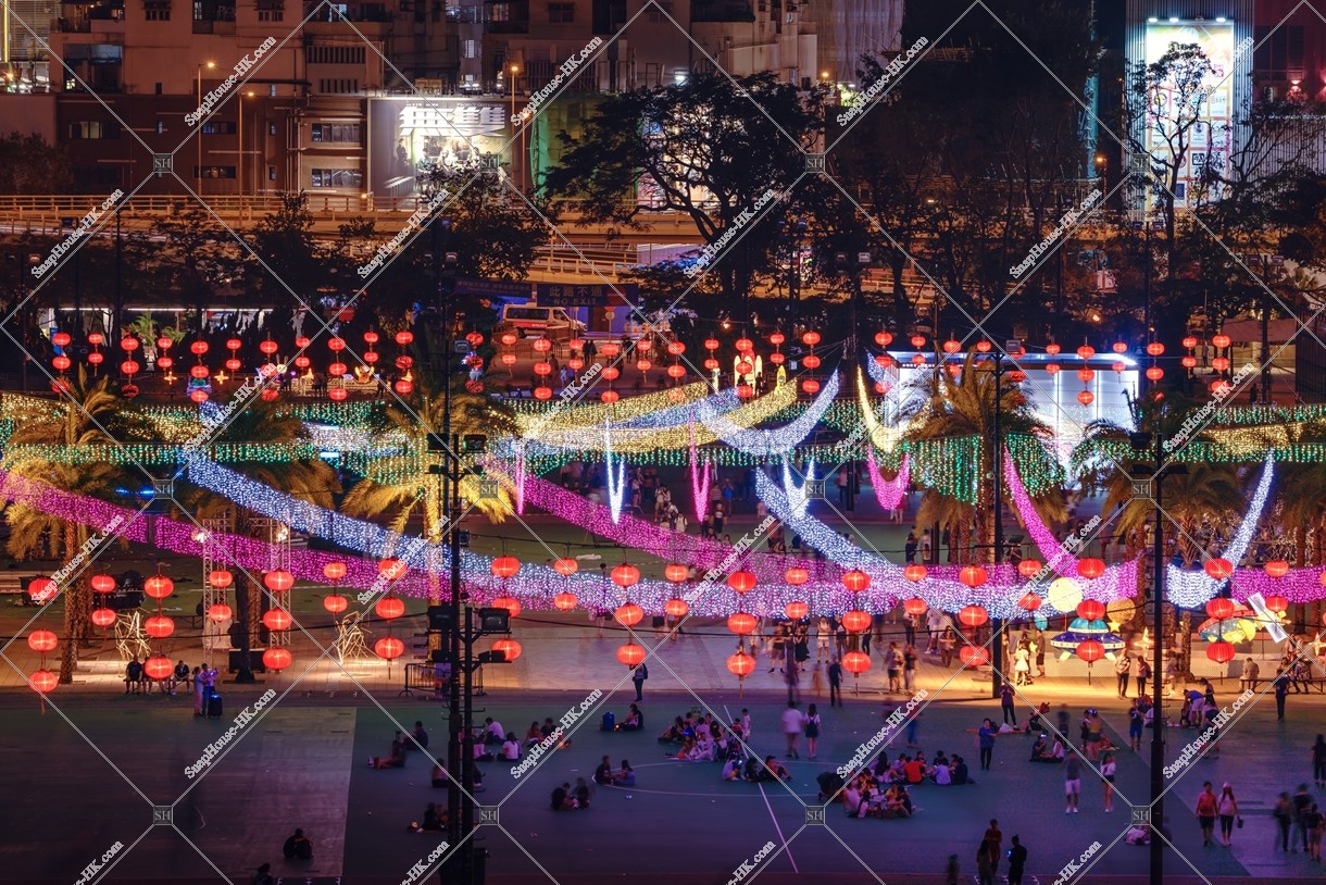Night view of Mid-Autumn Festival at Victoria Park, Causeway Bay, No.1