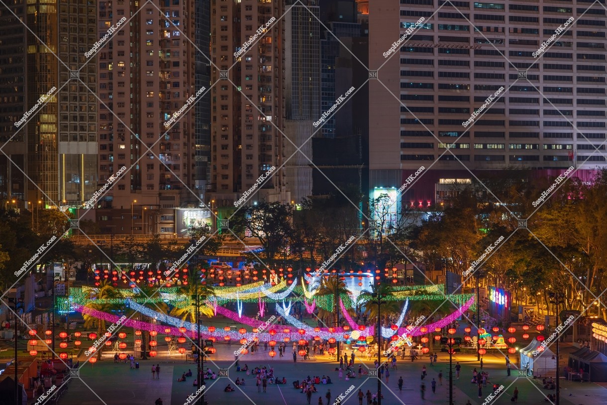 Night view of Mid-Autumn Festival at Victoria Park, Causeway Bay, No.2