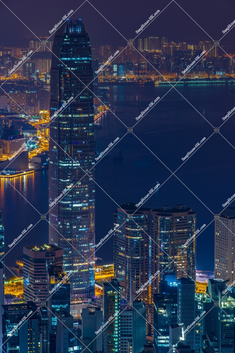 Midnight view of Central from The Peak, No.5