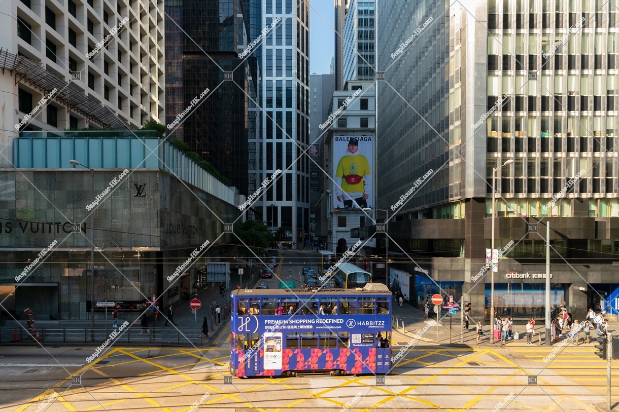 Hong Kong Tramway traveling through Central, No.6
