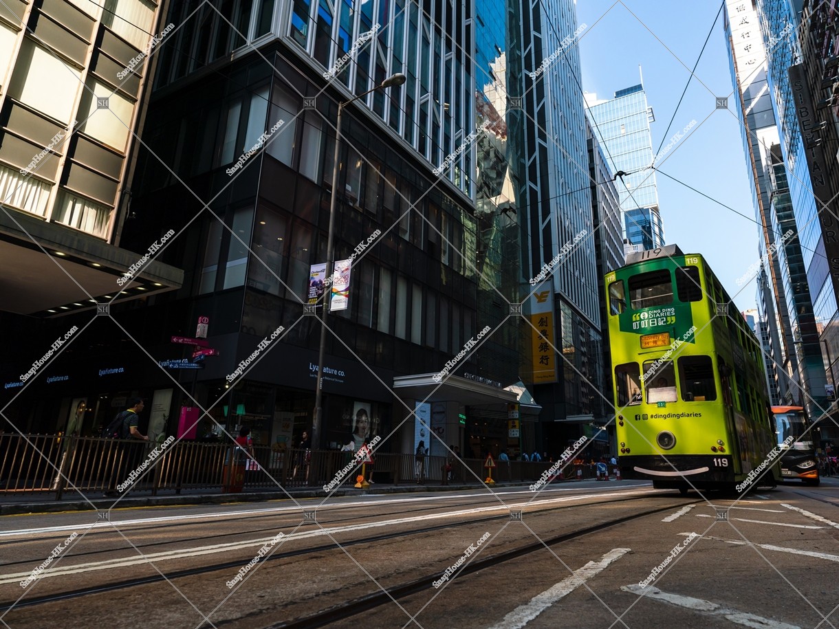 Hong Kong Tramway traveling through Central, No.7