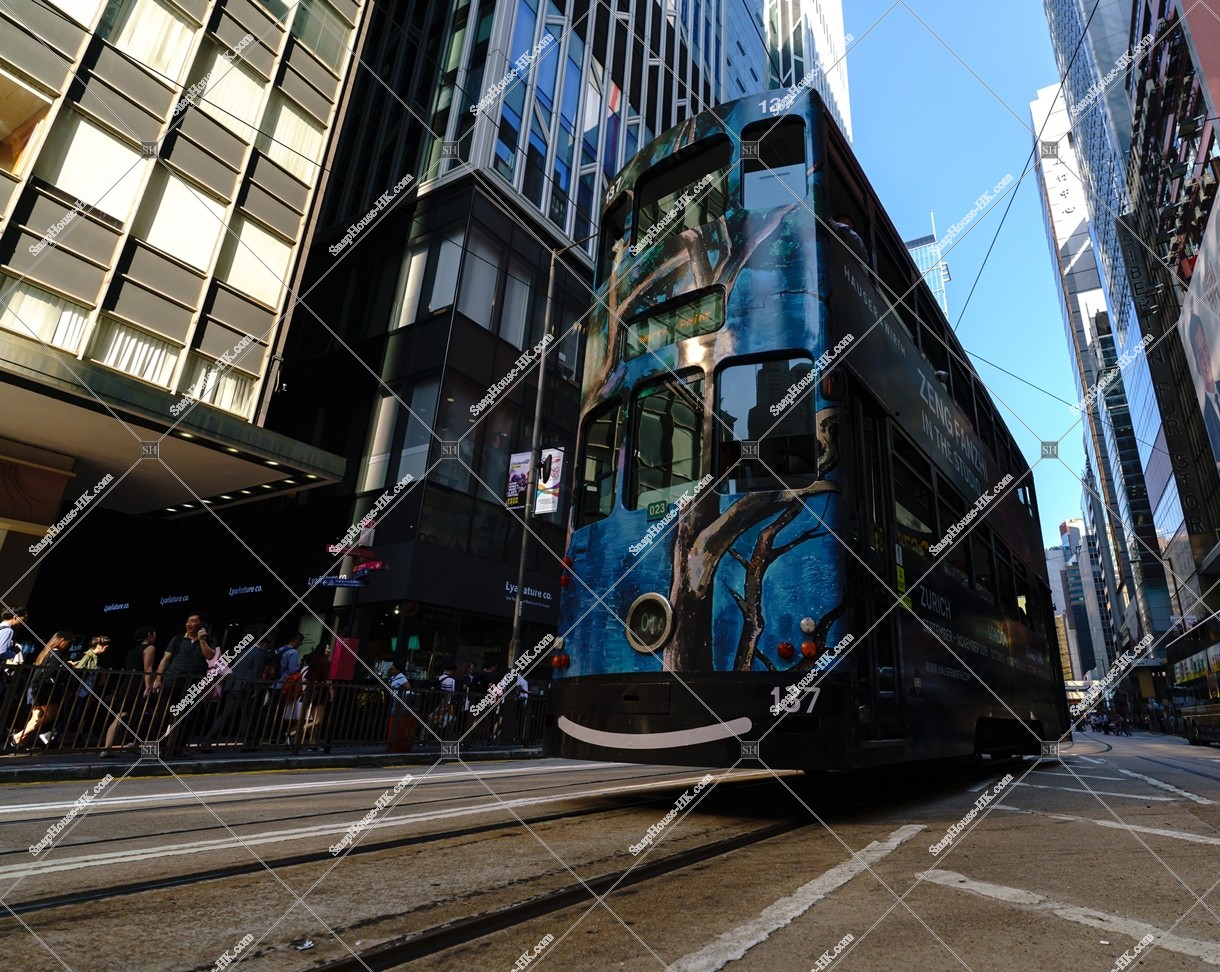 Hong Kong Tramway traveling through Central, No.9
