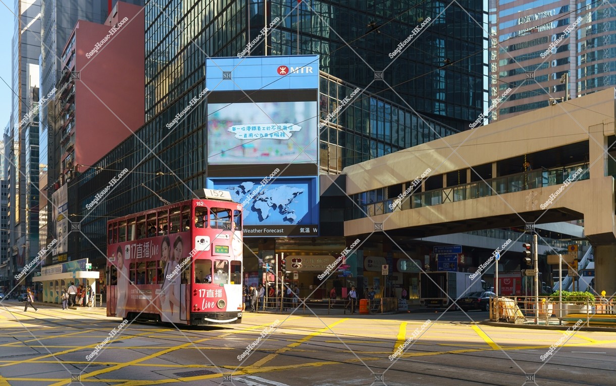 Hong Kong Tramway traveling through Central, No.14
