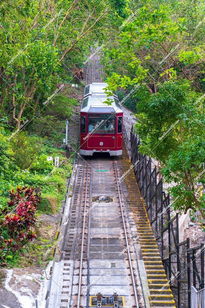 The Peak Tram driving to The Peak, No.2