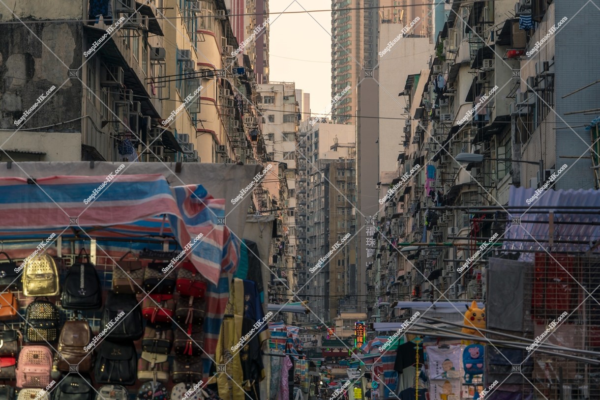 Evening view of Temple Street Night Market at Jordan, No.4