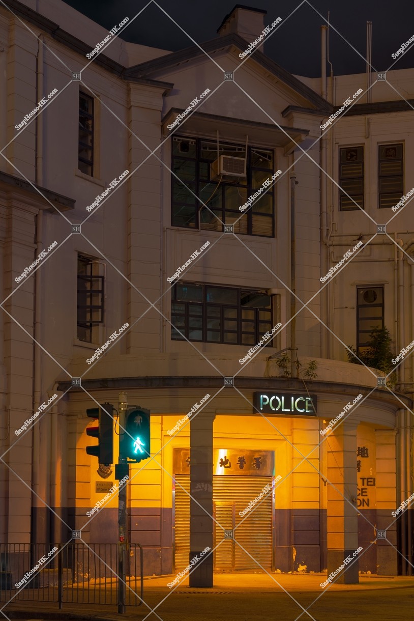Yau Ma Tei Police Station at night, No.6